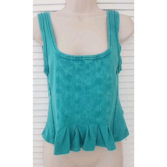 NEW WE THE FREE ROLLER TANK BLUE SMALL - Picture 2 of 8